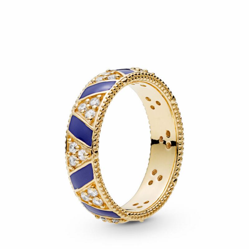 Pandora Shine™ Exotic Stones & Stripes Stackable Ring Gold Egypt PQ8326915